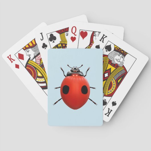 Glücklicher Marienkäfer Spielkarten (Rückseite)