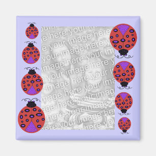 Glücklicher Marienkäferschablonenmagnet Magnet