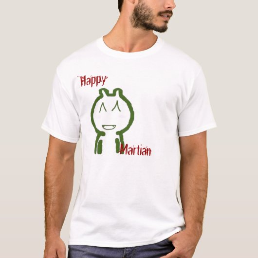 glücklicher Marsmensch T-Shirt (Vorderseite)