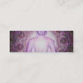 Glücklicher meditierender Buddha Mini Visitenkarte (Rückseite)