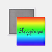 Glücklicher mehrfarbiger Magnet (Vorderseite/Rückseite)