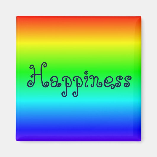 Glücklicher mehrfarbiger Magnet (Vorne)