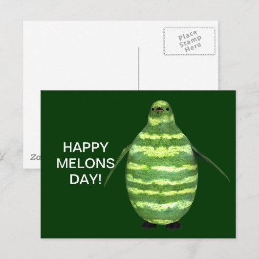 Glücklicher Melonentag! Postkarte (Vorne/Hinten)