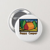 Glücklicher Mensch Button (Vorne & Hinten)