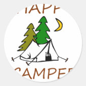 Glücklicher Mensch draußen Runder Aufkleber (Vorderseite)