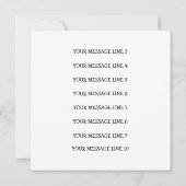 Glücklicher Mensch….! Einladung (Rückseite)