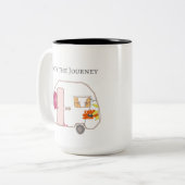 Glücklicher Mensch - genießen Sie die Reise Zweifarbige Tasse (Vorderseite Links)