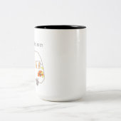 Glücklicher Mensch - genießen Sie die Reise Zweifarbige Tasse (Mittel)