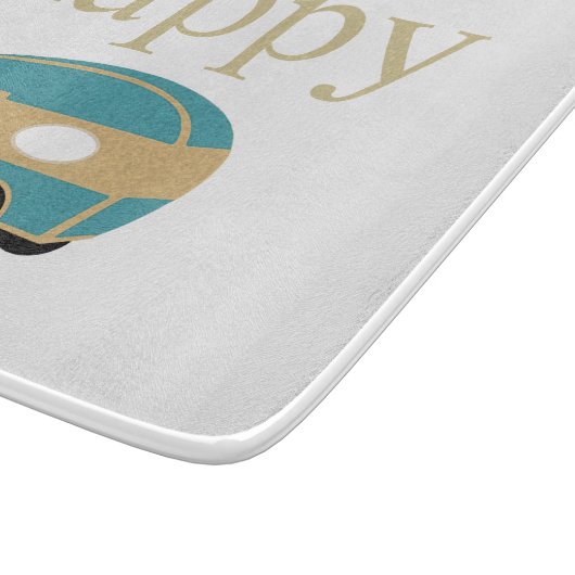 Glücklicher Mensch Schneidebrett (Ecke)