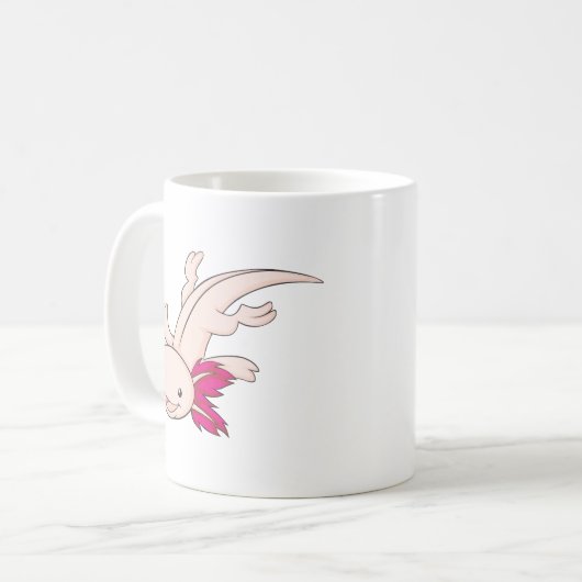 Glücklicher mexikanischer Axolotl Kaffeetasse (Vorderseite Links)