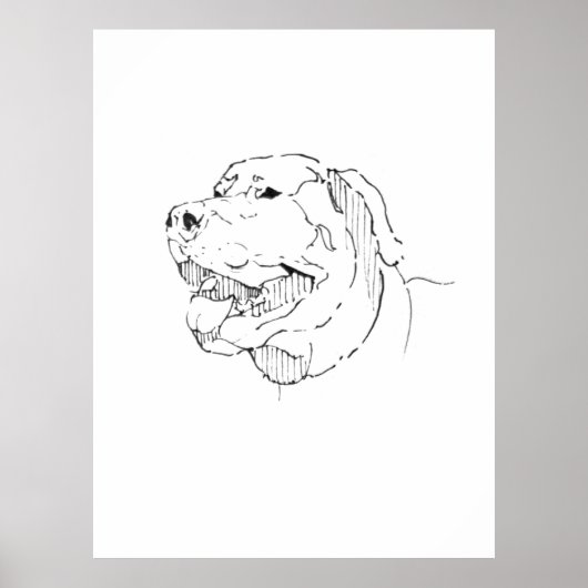Glücklicher minimalistischer Labrador Retriever Ti Poster (Vorne)