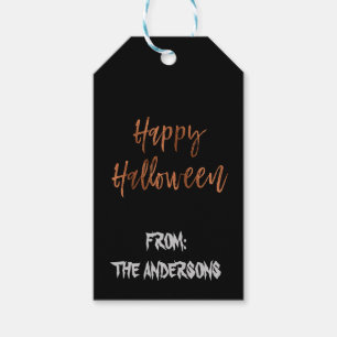 Glücklicher moderner Halloween Geschenk-Aufkleber Geschenkanhänger