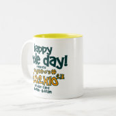 GLÜCKLICHER MOLE-TAG! (Avogadros Zahl) Zweifarbige Tasse (Vorderseite Links)