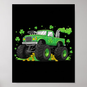 Glücklicher Monstertruck Unsinn für St. Patricks T Poster