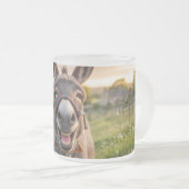 Glücklicher Morgen Esel Mattglastasse (VorderseiteRechts)