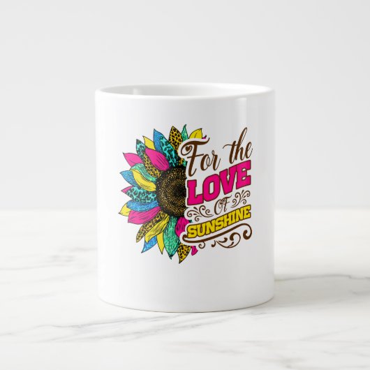 Glücklicher Morgen Jumbo-Tasse (Vorderseite)