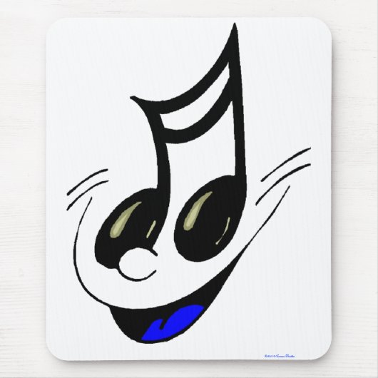 Glücklicher Musik-Schlüssel Mousepad (Vorne)
