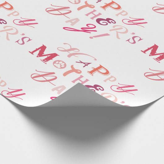 GLÜCKLICHER MUTTER-TAG GESCHENKPAPIER (Ecke)