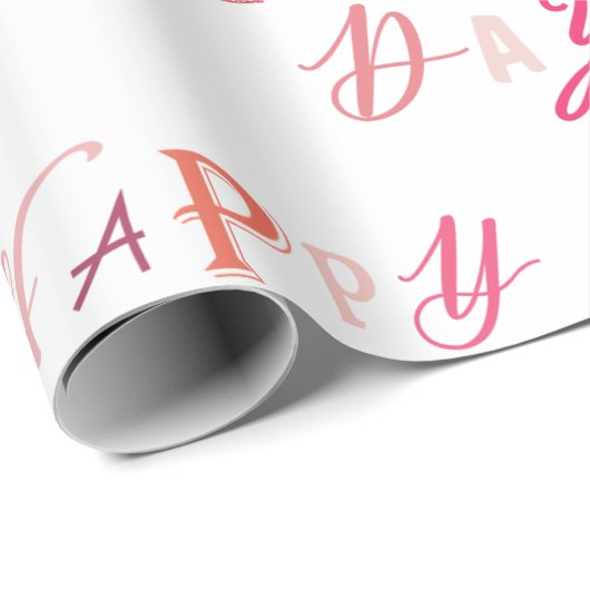 GLÜCKLICHER MUTTER-TAG GESCHENKPAPIER (Rolleneckpunkt)