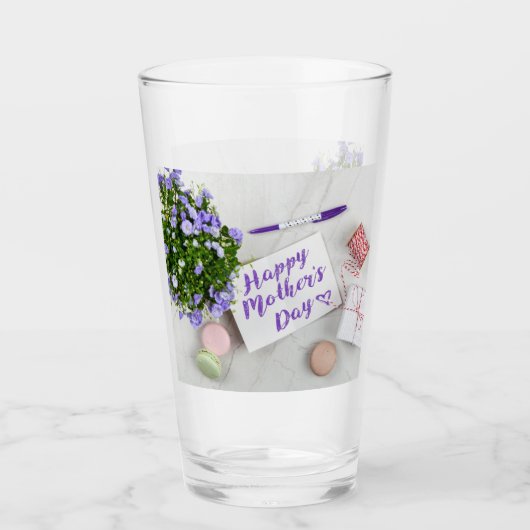 GLÜCKLICHER MUTTER-TAG GLAS (Vorderseite)