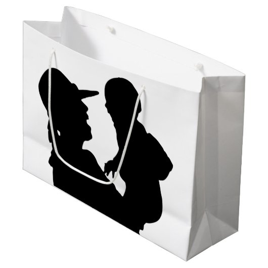 GLÜCKLICHER MUTTER-TAG GROßE GESCHENKTÜTE (Vorderseite Schrägansicht)