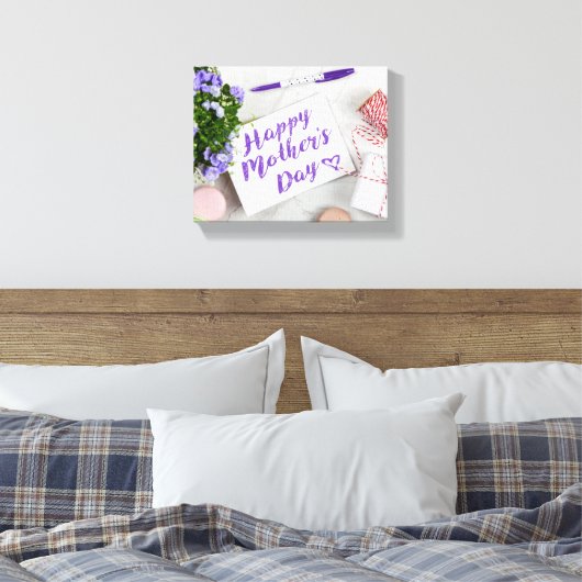 GLÜCKLICHER MUTTER-TAG LEINWANDDRUCK (Insitu (Schlafzimmer))