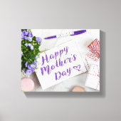 GLÜCKLICHER MUTTER-TAG LEINWANDDRUCK (Vorderseite)