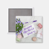 GLÜCKLICHER MUTTER-TAG MAGNET (Vorderseite/Rückseite)