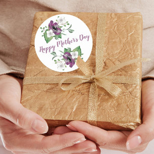 Glücklicher Mutter-Tag mit hübschen Runder Aufkleber