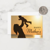 GLÜCKLICHER MUTTER-TAG MITTEILUNGSKARTE (Vorderseite/Rückseite Beispiel)