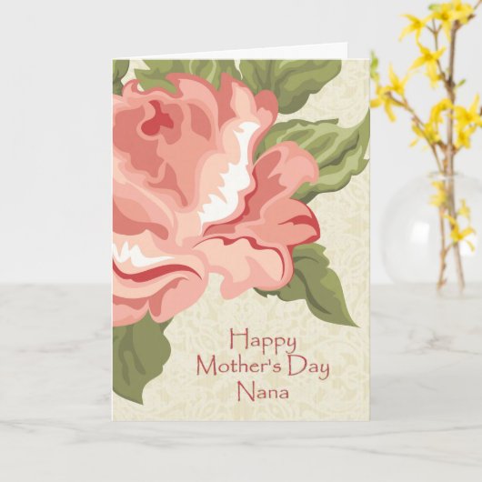 GLÜCKLICHER MUTTER-TAG NANA-ROSE KARTE (Gelbe Blume)