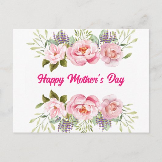 GLÜCKLICHER MUTTER-TAG POSTKARTE (Vorderseite)