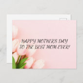 GLÜCKLICHER MUTTER-TAG-POSTKARTE, HÜBSCHE ROSE POSTKARTE (Vorne/Hinten)