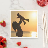 GLÜCKLICHER MUTTER-TAG SERVIETTE (Beispiel)