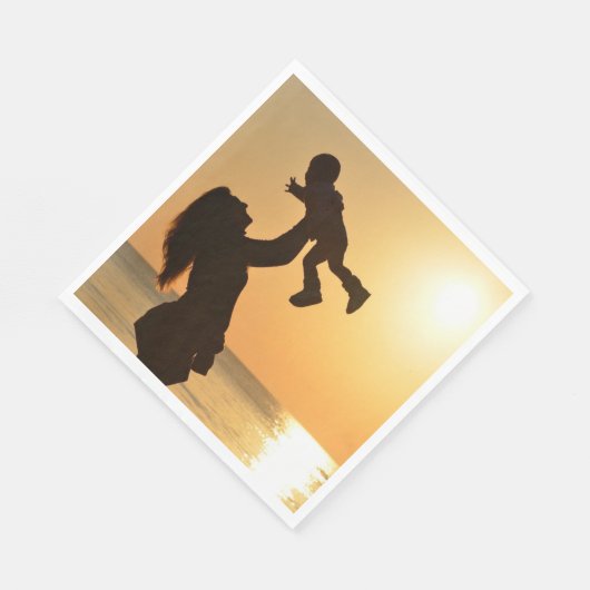 GLÜCKLICHER MUTTER-TAG SERVIETTE (Ecke)