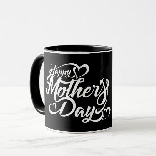 GLÜCKLICHER MUTTER-TAG TASSE (Vorderseite Links)