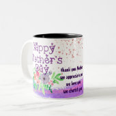 GLÜCKLICHER MUTTER-TAG von Kindern Zweifarbige Tasse (Vorderseite Links)