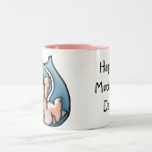 Glücklicher Mutter-Tag Zweifarbige Tasse (Mittel)