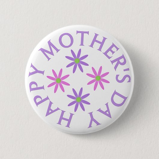Glücklicher Mutter-Tagesknopf Button (Vorderseite)