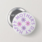 Glücklicher Mutter-Tagesknopf Button (Vorne & Hinten)