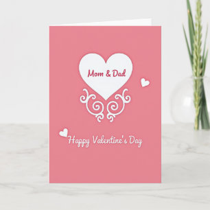 Glücklicher Mutter- und Vatertag Valentinstagskart Karte