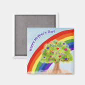 Glücklicher Muttermagnet Magnet (Vorderseite/Rückseite)