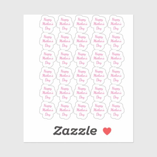 Glücklicher Muttertag 2024 Benutzerdefinierter Nac Aufkleber (Blatt)