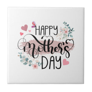 Glücklicher Muttertag 2025 Niedlicher Blumenkohl f Fliese