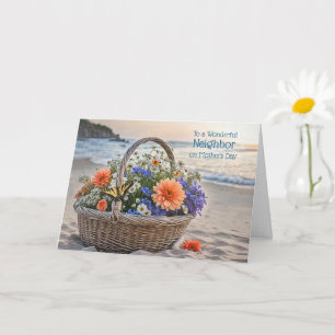 Glücklicher Muttertag an den Nachbarn mit Blumenst Karte