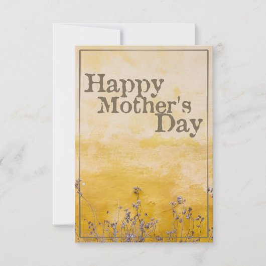 Glücklicher Muttertag auf der Vintagen Blume Wiese (Vorderseite)