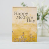 Glücklicher Muttertag auf der Vintagen Blume Wiese (Stehend Vorderseite)