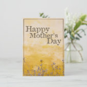 Glücklicher Muttertag auf der Vintagen Blume Wiese (Stehend Vorderseite)