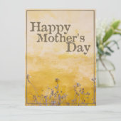 Glücklicher Muttertag auf der Vintagen Blume Wiese (Stehend Vorderseite)