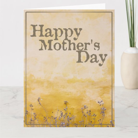 Glücklicher Muttertag auf der Vintagen Blume Wiese Karte (Vorderseite)